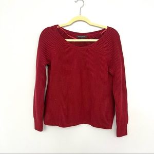 Banana Republic Maroon Burgundy Knit Pullover Sweater Size S